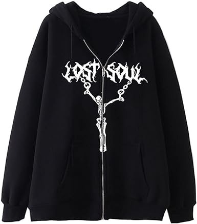 Skeleton Hoodie Zip Up