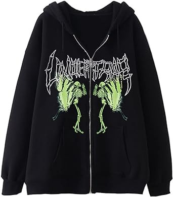 Skeleton Zip Up Hoodie