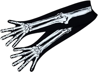 Leather Skeleton Gloves