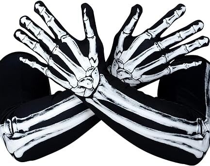 Leather Skeleton Gloves